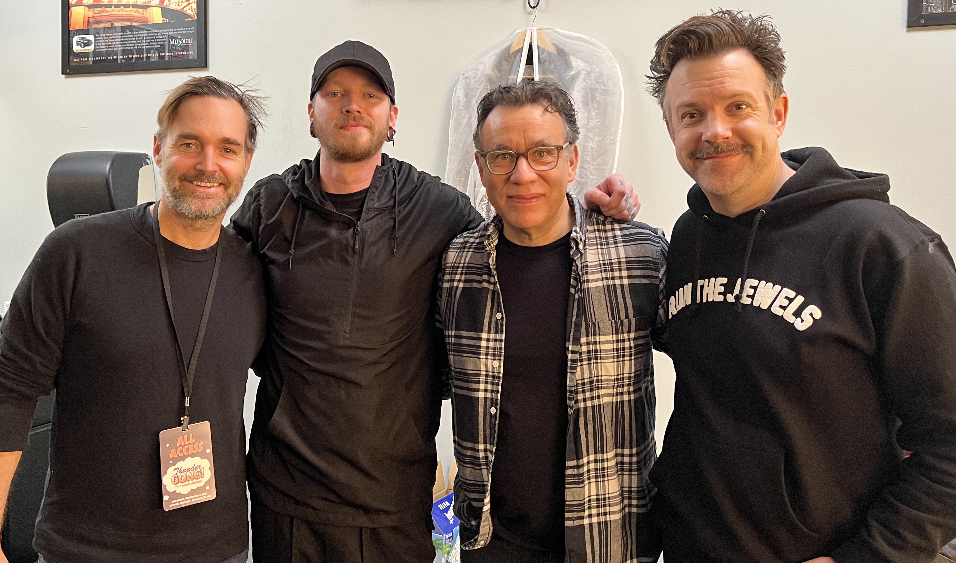 Jason Barnes with Jason Sudeikis and Will Forte at Forward Rhythm